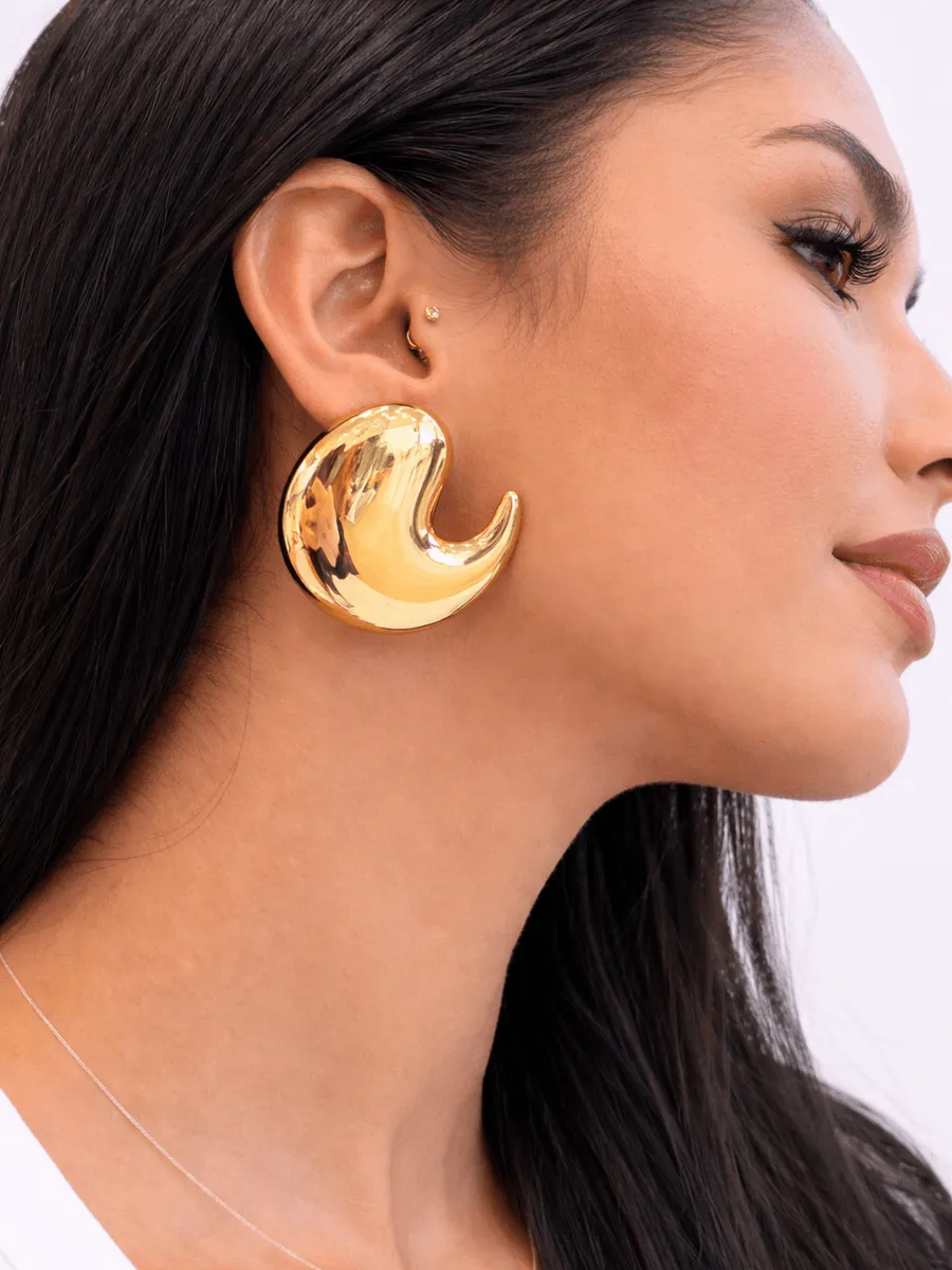 Zinzane, Brinco Maxi Orgânico - Dourado