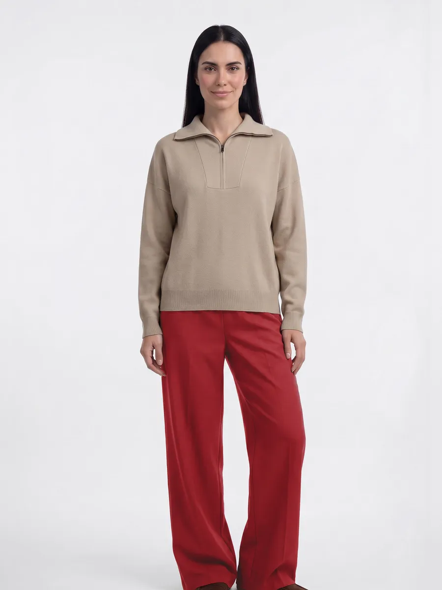 Hering Adulto, Calça Feminina Cintura Média Reta - Vermelho