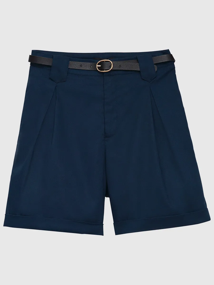 Enfim, Shorts Feminino Reto Acompanha Cinto Em Algodão Sarjado - ENFIM