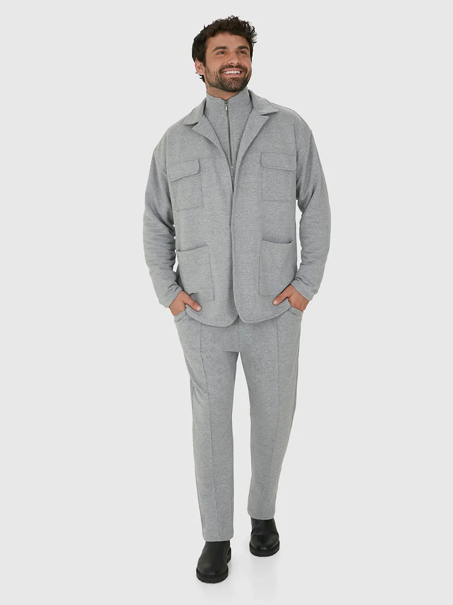 Malwee, Blazer Masculino Lapela Frontal Moletom - Abrace O Futuro