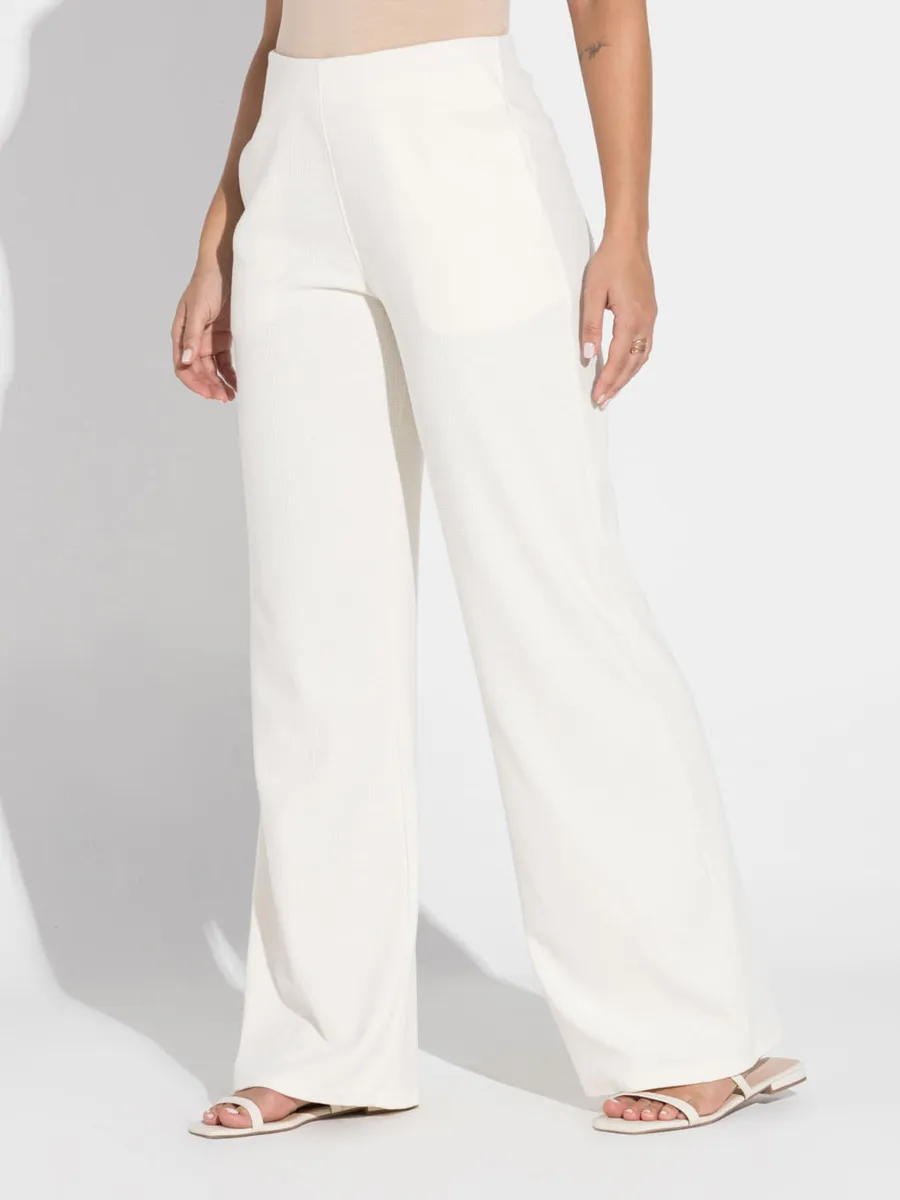Basico.Com, Calça Reta Eco Waffle Feminina