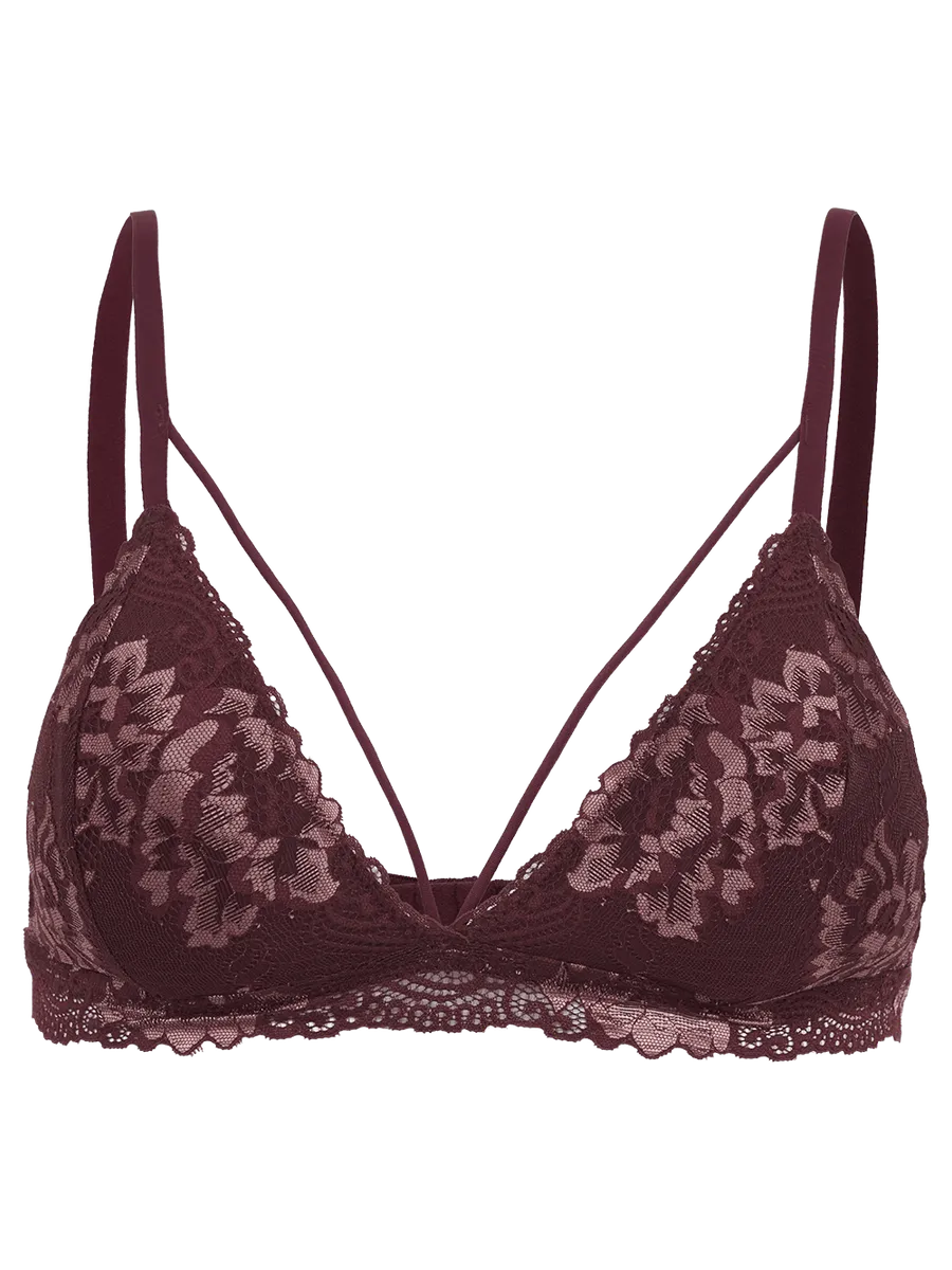 Loungerie, Top Bojo Renda Sunkiss Vinho Escuro Blackberry