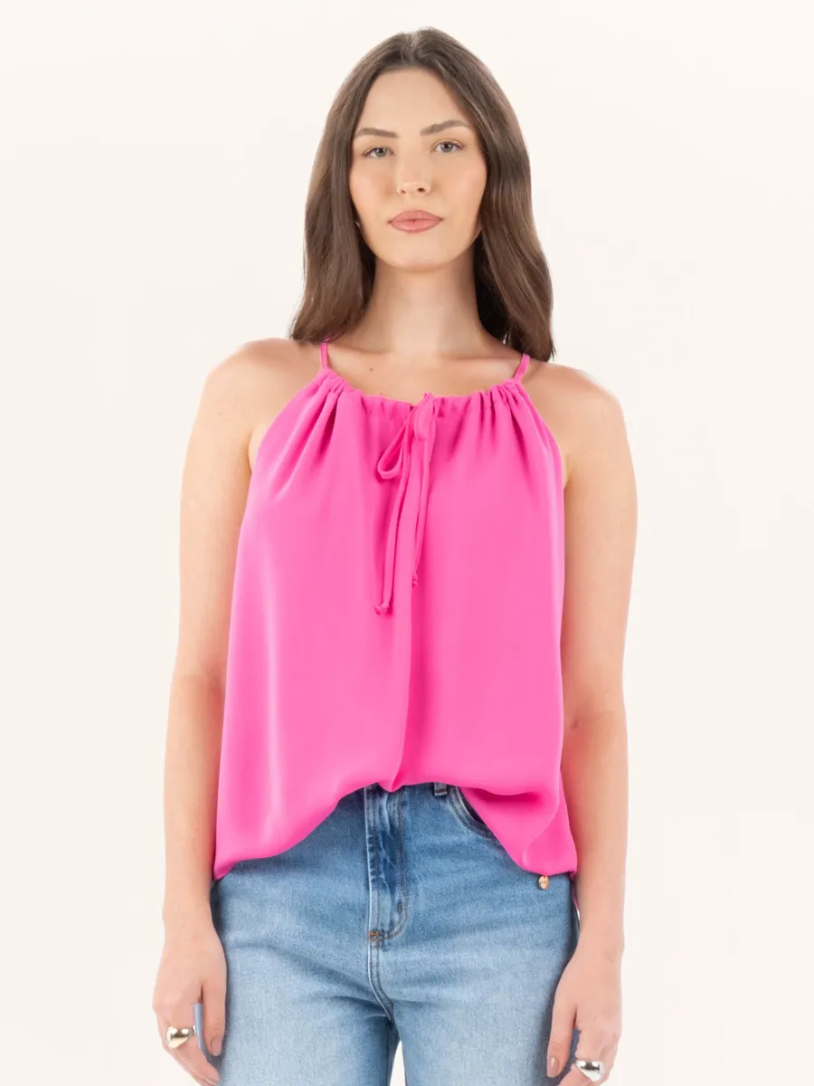 Lança Perfume, Blusa Ampla Com Amarração Frontal