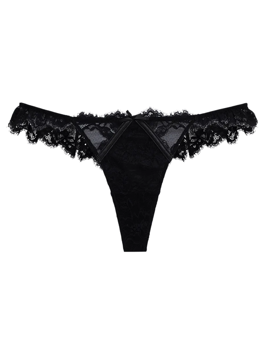 Loungerie, Calcinha Biquíni Renda Burn Preto