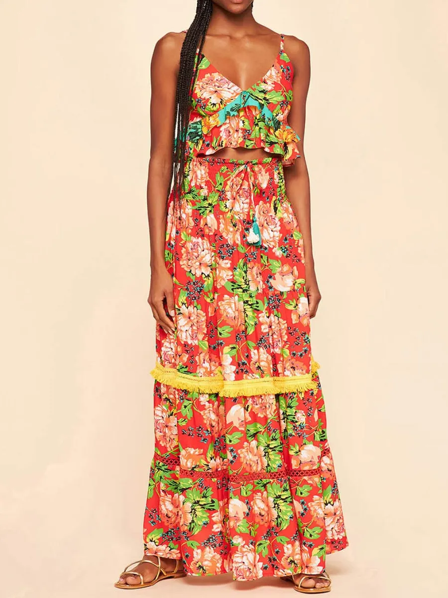 Cia Maritima, Cropped Regata Estampado Chita