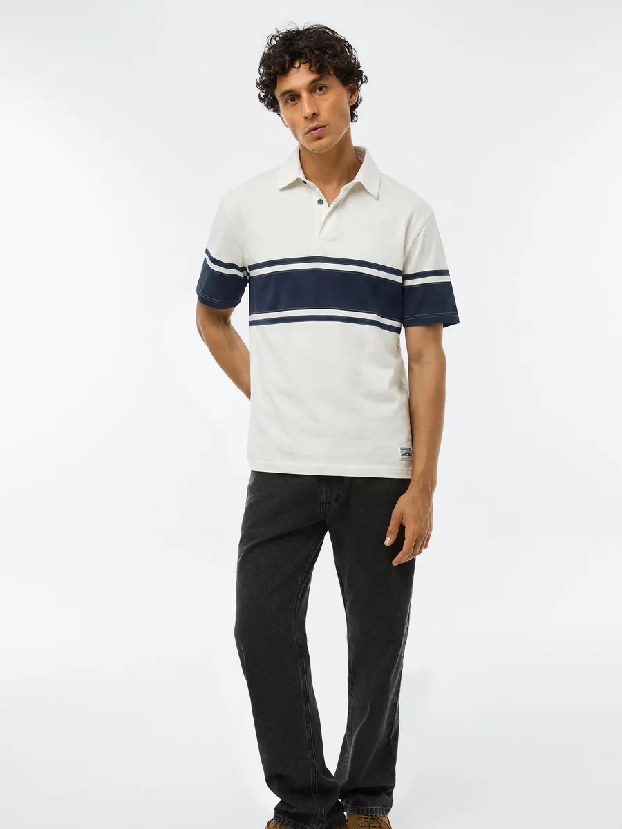 Hering Adulto, Camisa Polo Masculina Comfort Estampada - Off white