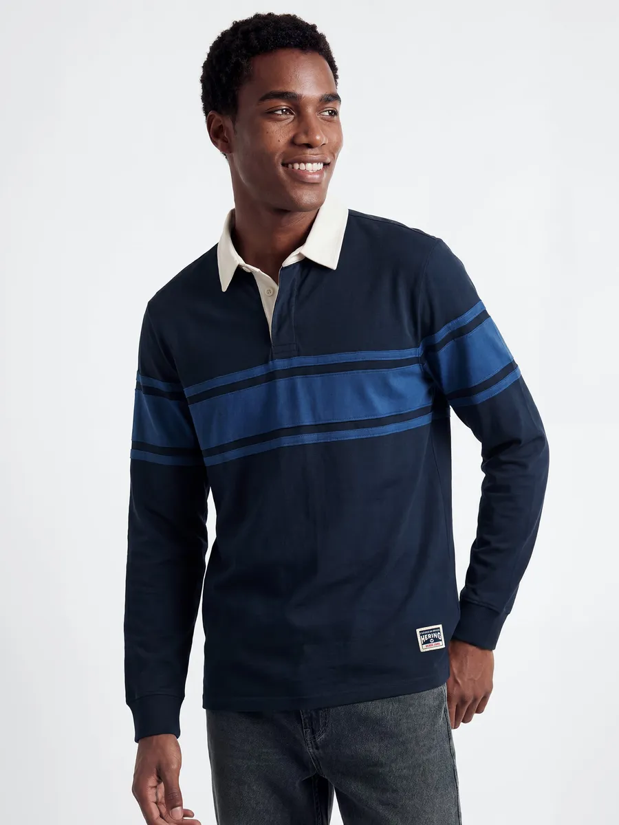 Hering Adulto, Camisa Polo Masculina Comfort Fio Tinto - Azul