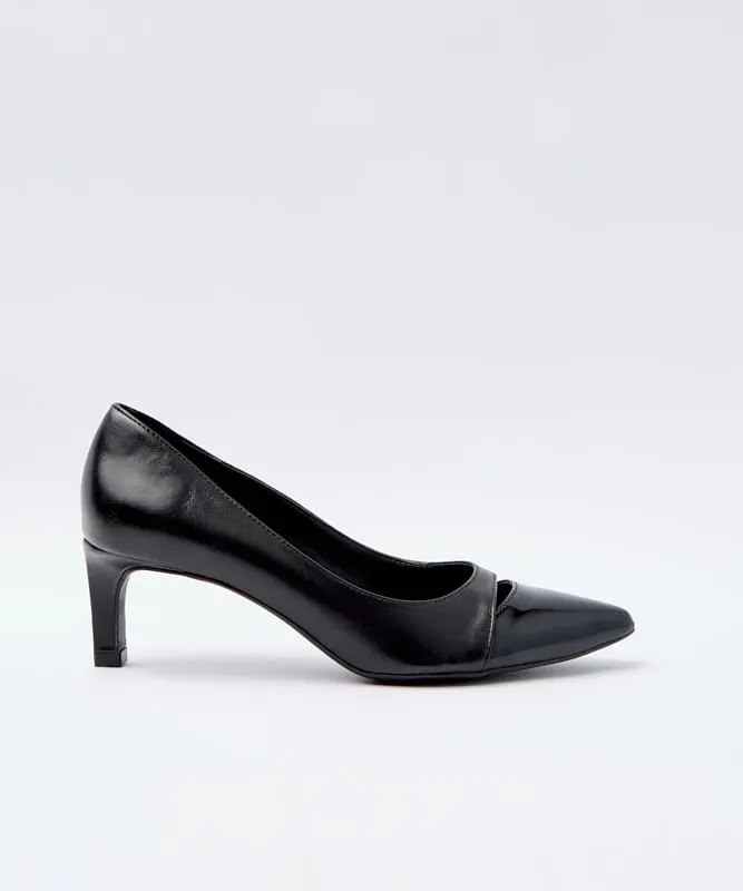 Mr. Cat, SCARPIN COURO PEE PRETO