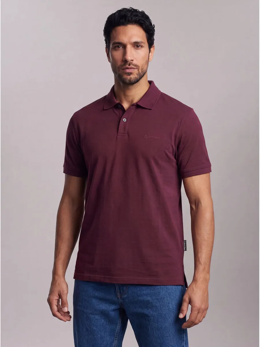 Cks Premium Label, Polo Masculina Liquid Touch Calvin Klein - Bordo
