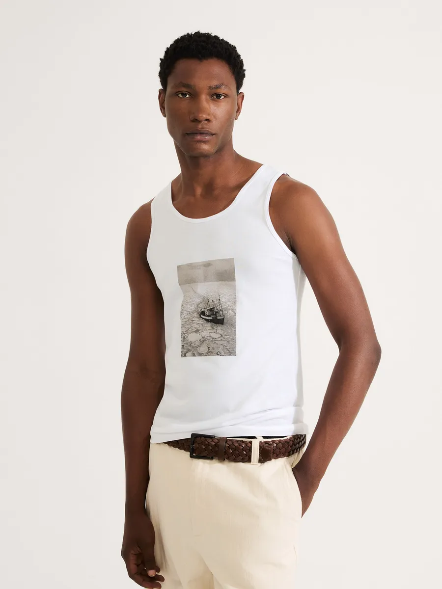 Hering Adulto, Regata Básica Masculina Slim Em Malha - Branco