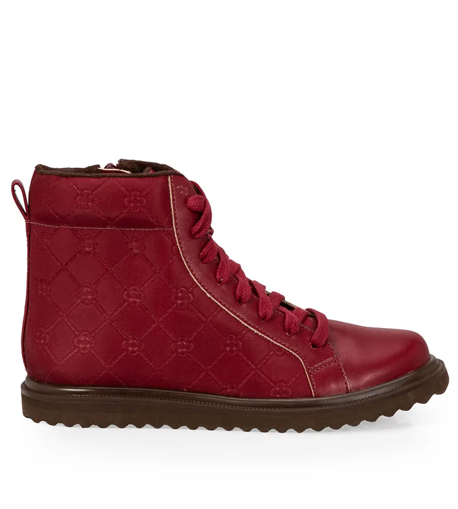 Capodarte, Bota Infantil Vermelha Amarone Nylon