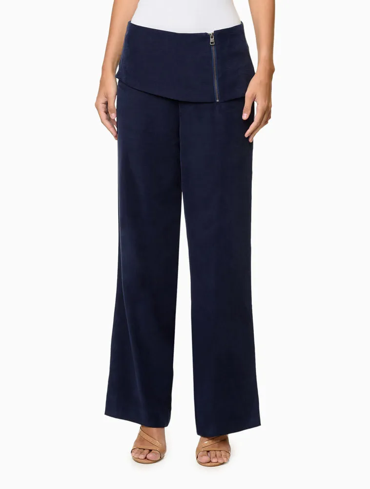 Calvin Klein Jeans, Calça Feminina Com Saia Zíperes Calvin Klein Jeans - Marinho