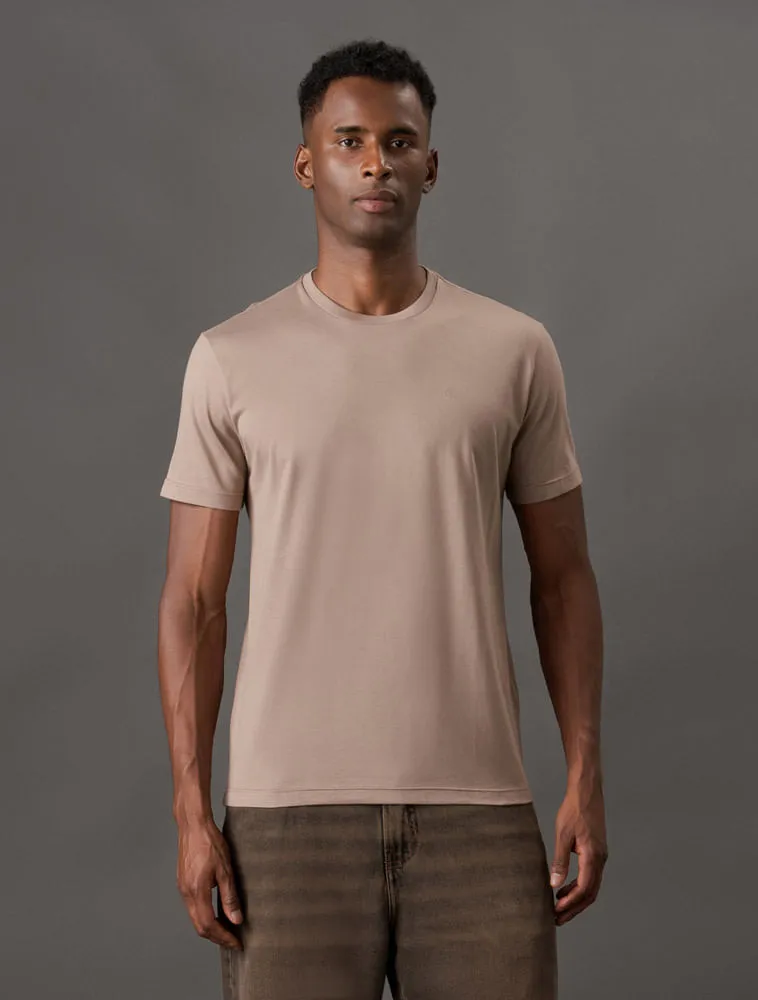 Calvin Klein Jeans, Camiseta Masculina Pima Calvin Klein Jeans - Caqui Medio