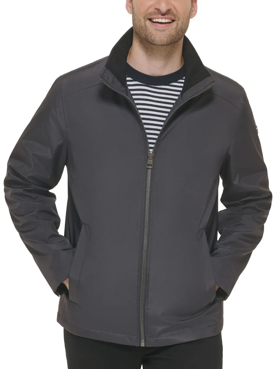 Cks Premium Label, Jaqueta Masculina Nylon Básica Calvin Klein - Grafite