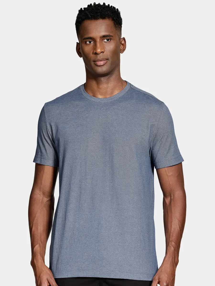 Aramis, Camiseta Manga Curta Piquet Binado Azul Neblina