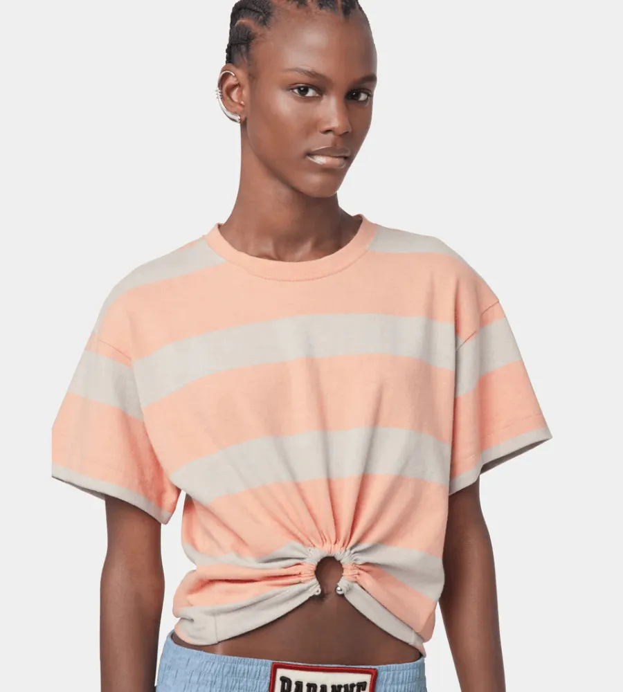 Rabanne, Camiseta Piercing Listrada Rabanne