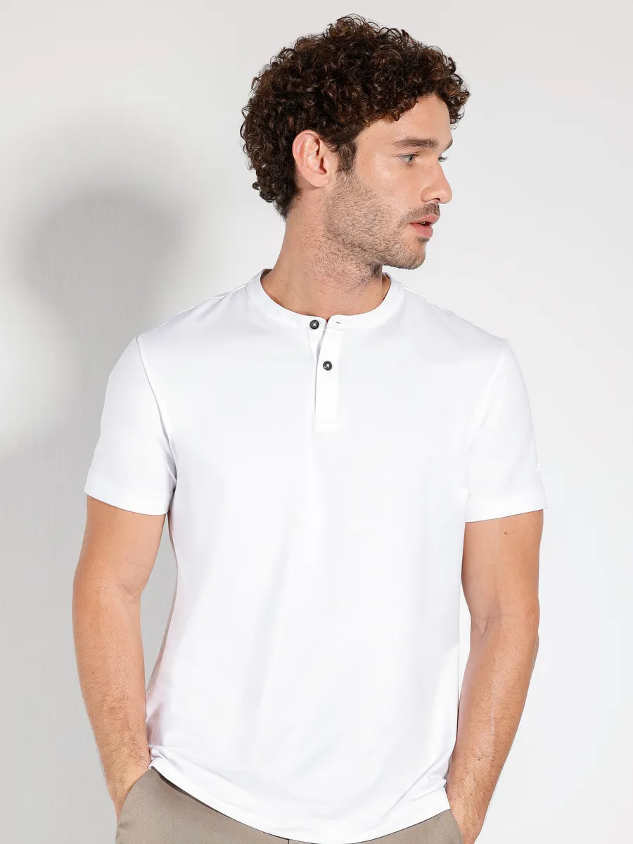 Urban, Camiseta Manga Curta Pima Performing Gola Padre Branco