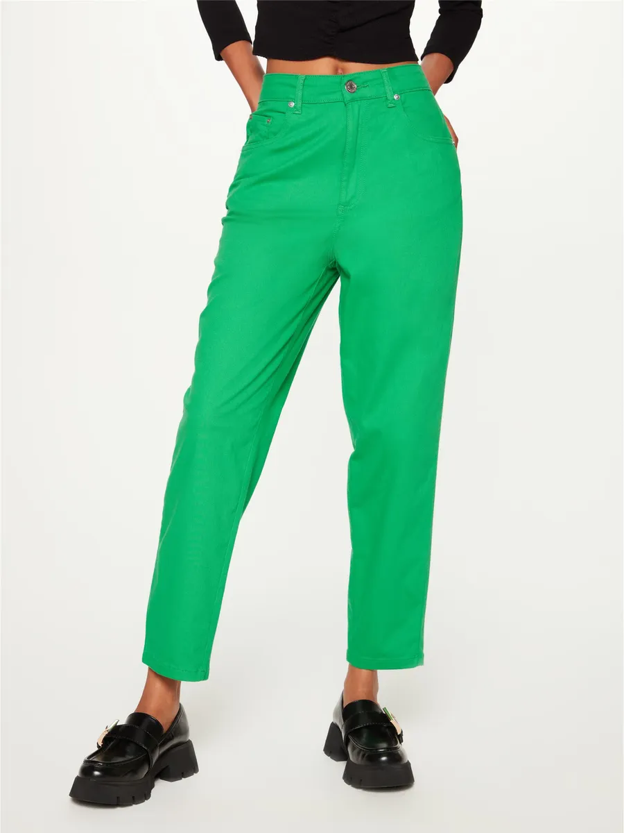 Damyller, Calça Mom Sarja Feminina G5 Cropped