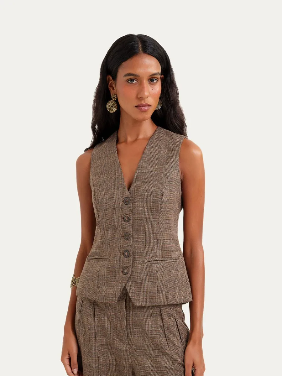 Clemence, Colete Preppy Clemence - MARROM