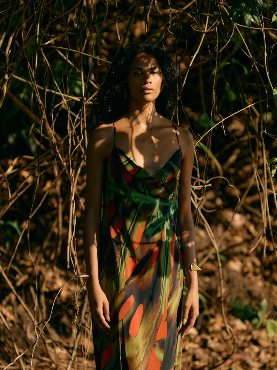 Lenny Niemeyer, Vestido Degagê Seda Monstera