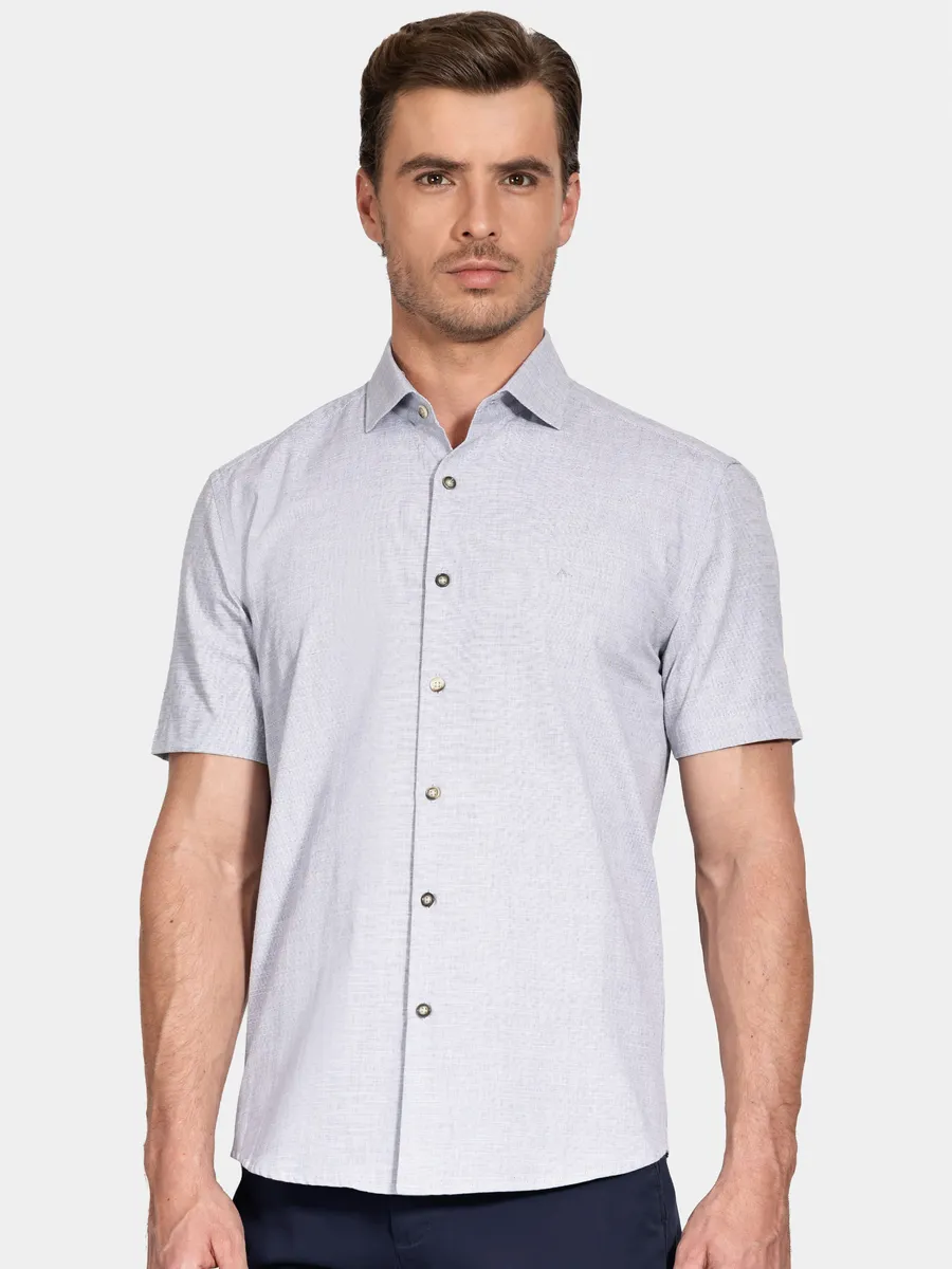Aramis, Camisa Manga Curta Slim Algodão Flame Soft Marinho