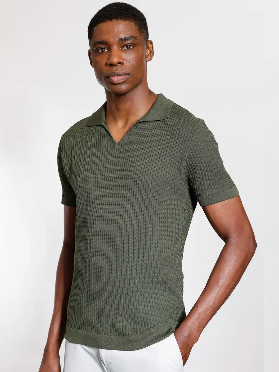 Urban, Polo Manga Curta Tricot Explorer Ripstop Verde