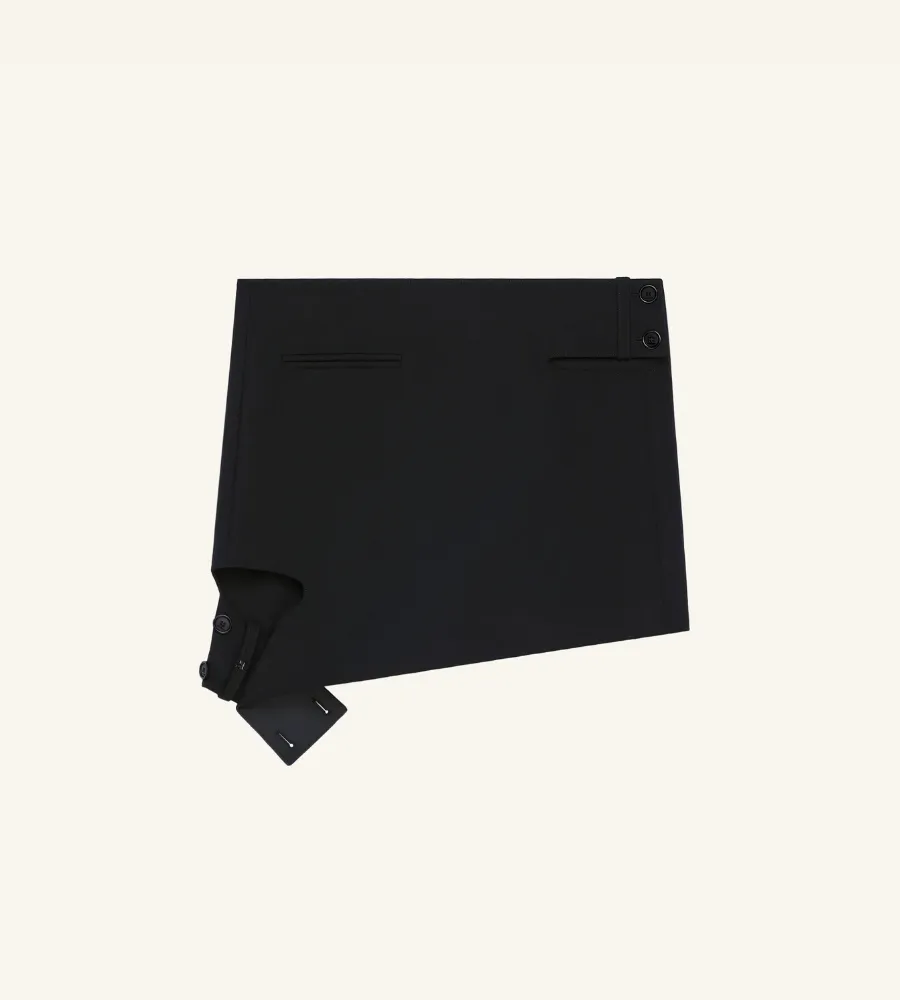Courrèges, Saia Double Buckle Polywool Courrèges