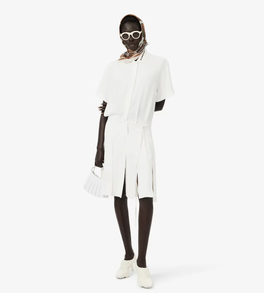 Lacoste, Vestido Midi Cinto Lacoste
