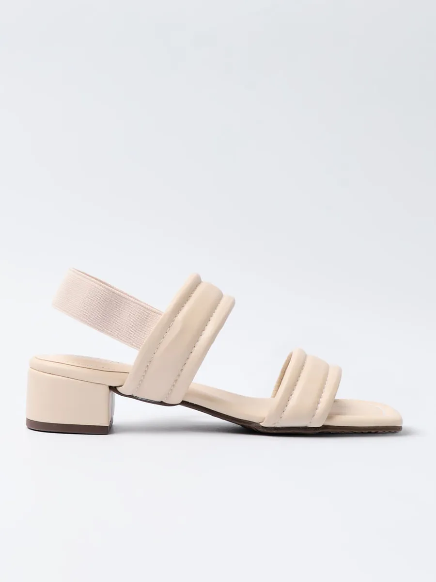 Mr. Cat, SANDÁLIA SALTO BAIXO TIRAS ACOLCHOADAS OFF WHITE