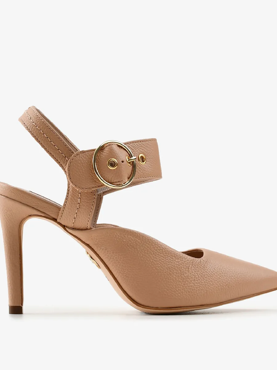 Jorge Bischoff, Slingback Nude Blush Couro