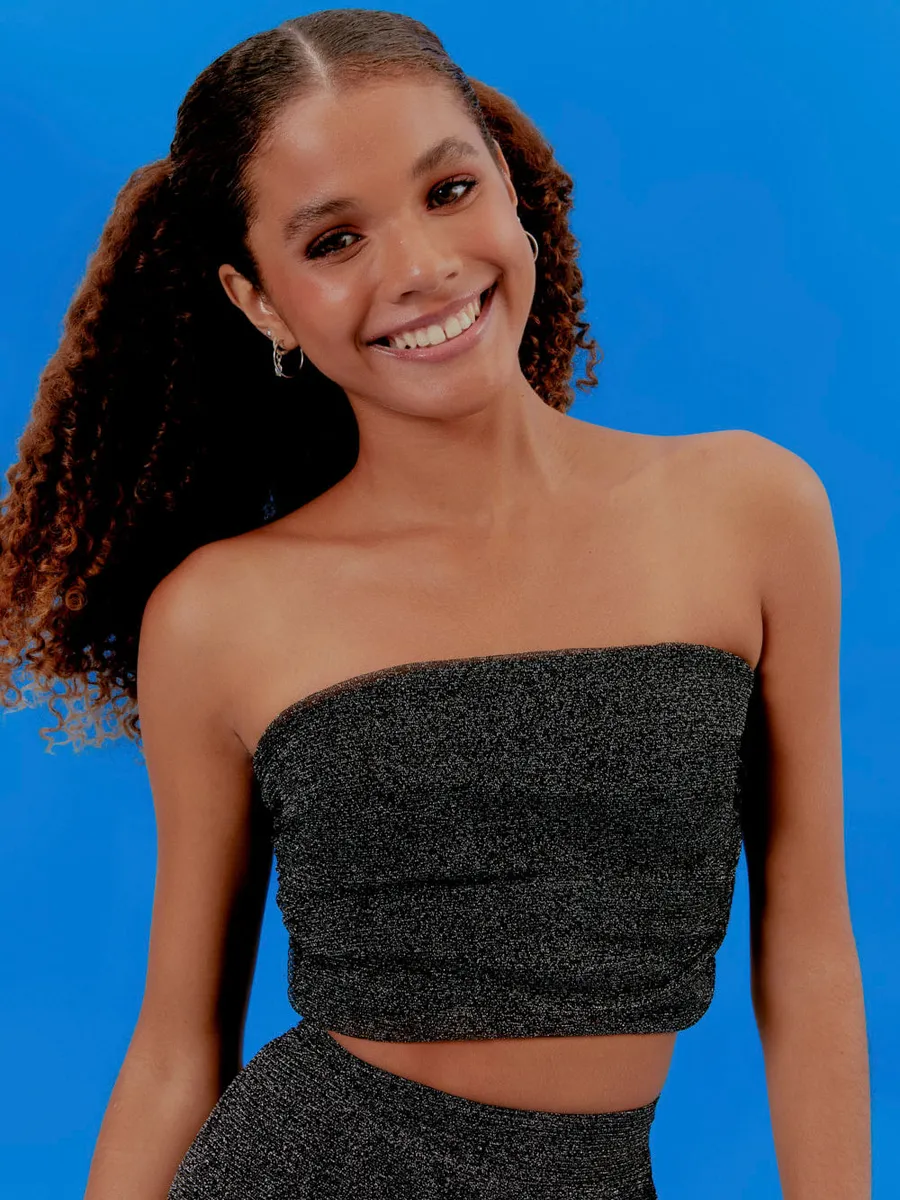 Yoboh, Blusa Franzido Tule - Preto