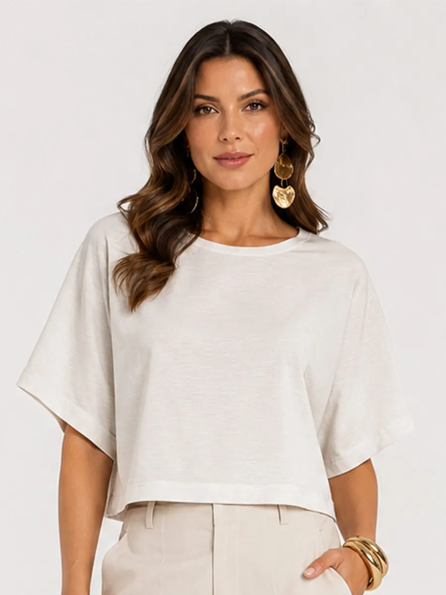 Rovitex, Blusa Feminina Em Malhão Flamé Infinita Cor Bege