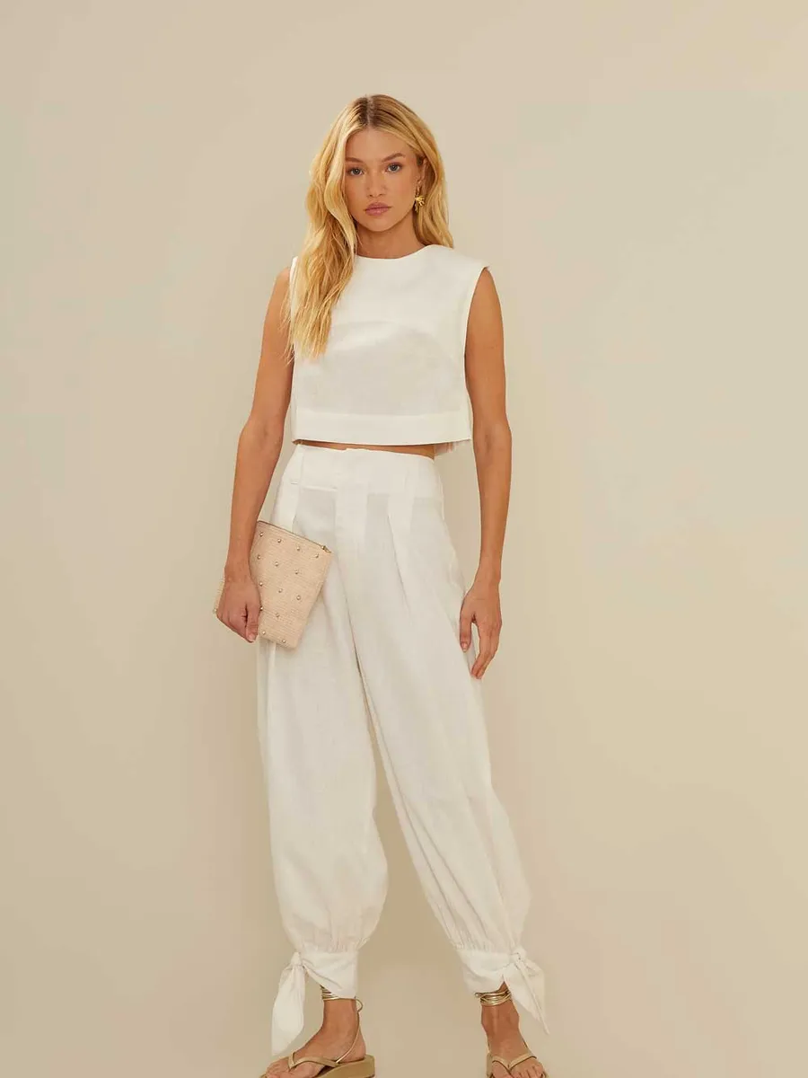 Oh,Boy, Calça C/ Detalhe na Perna - Off White