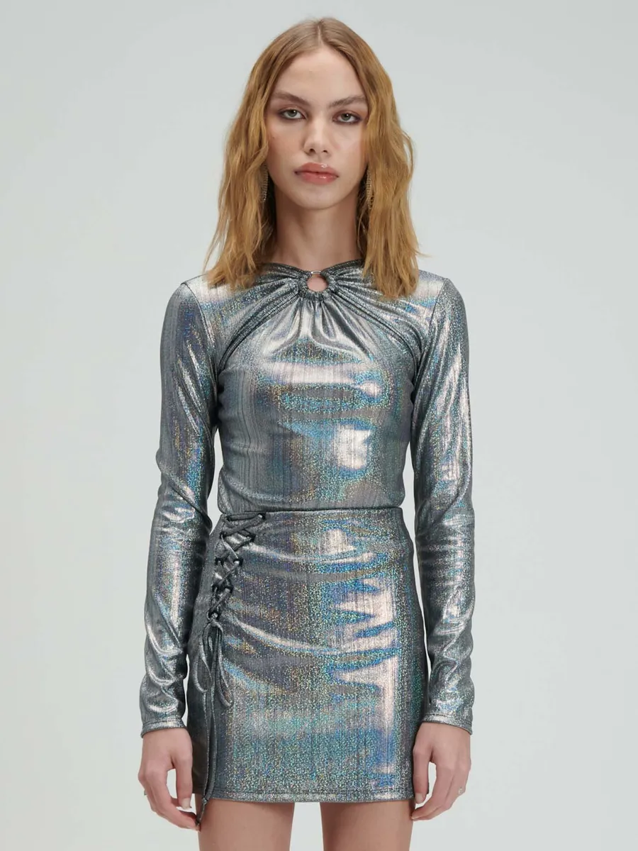 My Ft, Blusa com Argola Manga Longa