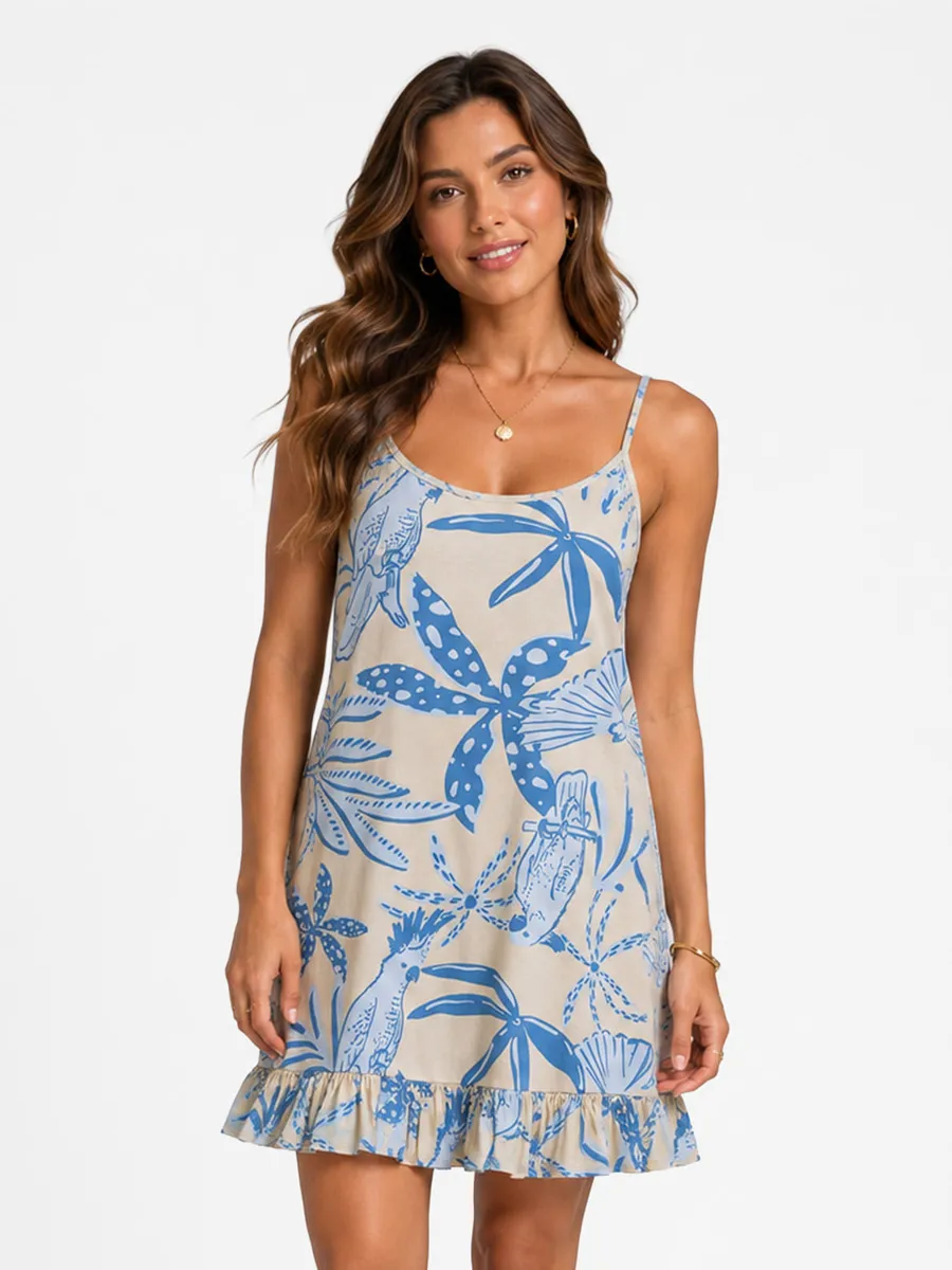 Rovitex, Vestido Feminino Estampado Select Azul