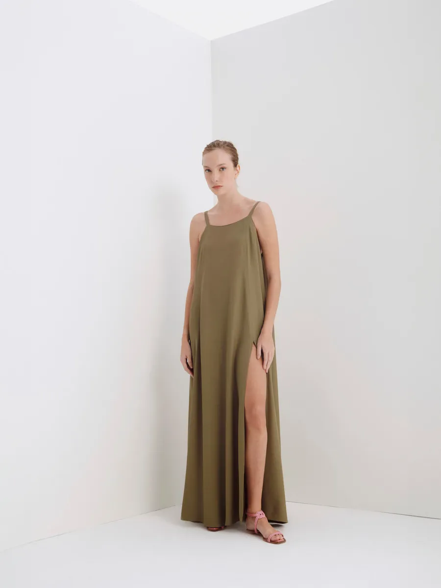 Carol Bassi, Vestido Liana Verde Escuro