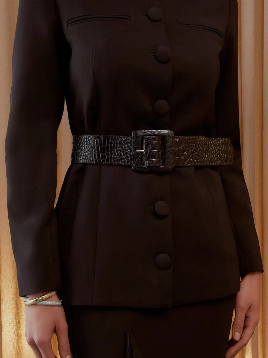 Agilità, Cinto Croco Black - Preto