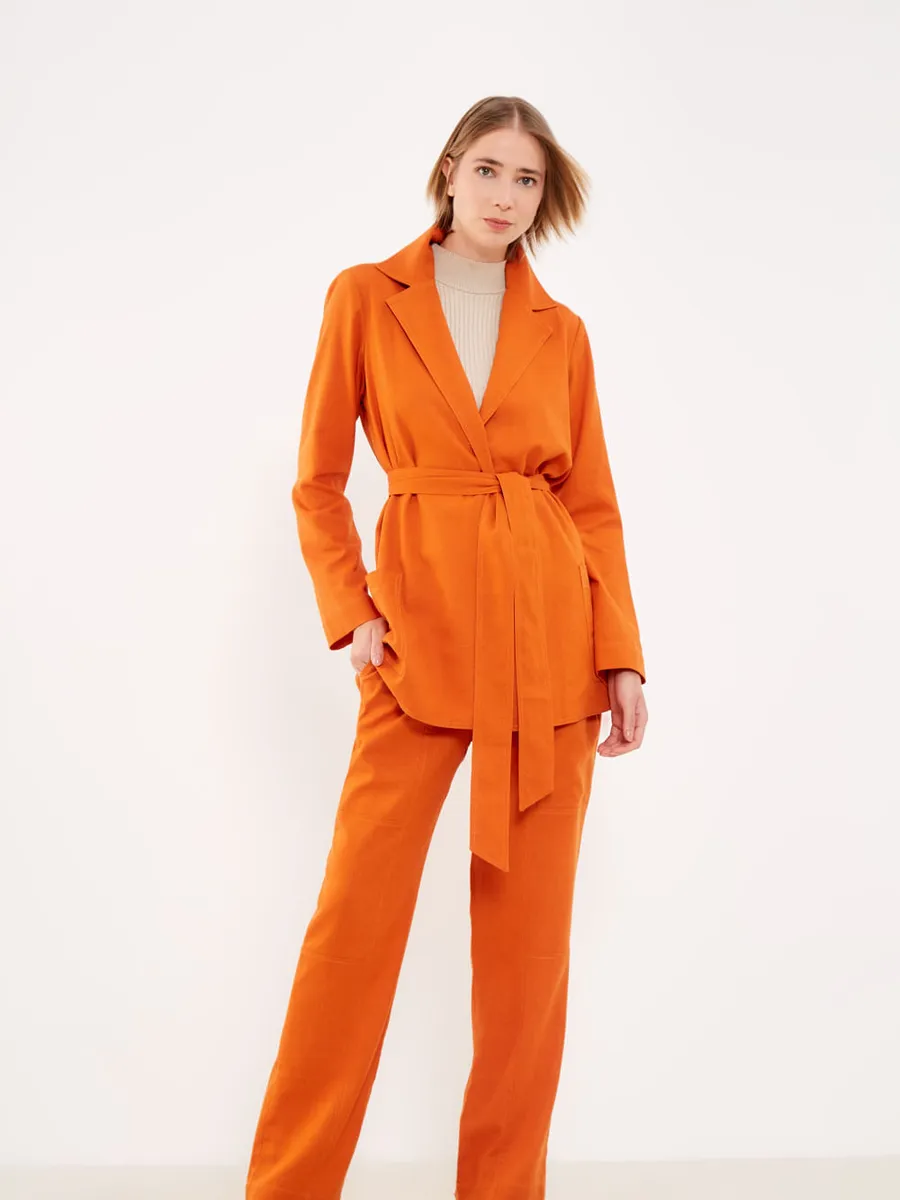 Sacada, Blazer Maxi Linho Botão