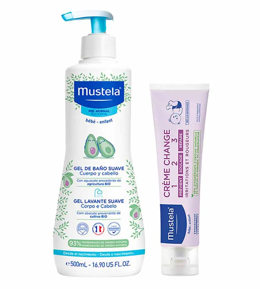 Mustela, Mustela Bebê Kit - Creme Preventivo de Assaduras + Gel Lavante Corpo e Cabelo