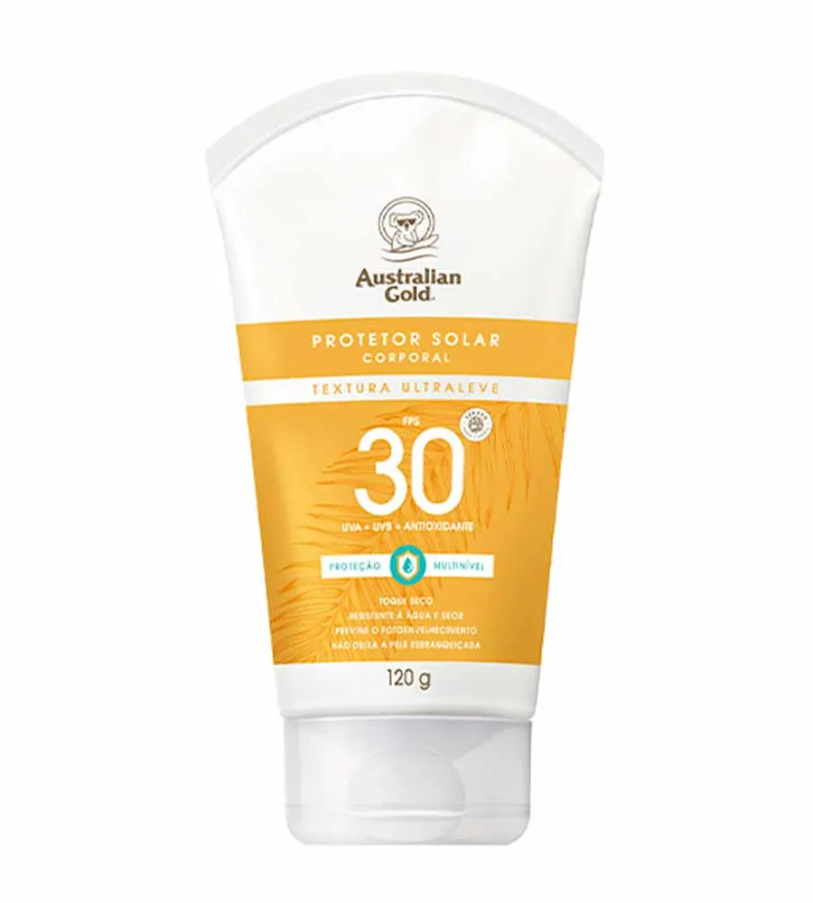 Australian Gold, Protetor Solar Corporal Australian Gold Alta Proteção FPS 30